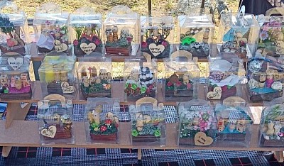 Handmade peanut art